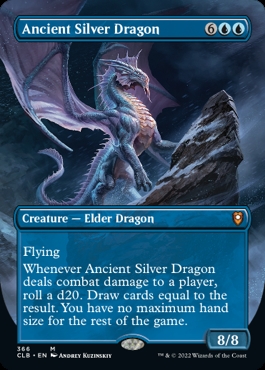 Ancient Silver Dragon Commander Legends- Battle for Baldur's Gate Alternate Art